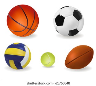 Set of sport balls. Vector