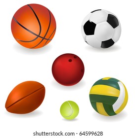 Set of sport balls. Vector