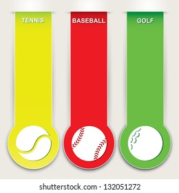 Set of sport banner - vector illustration