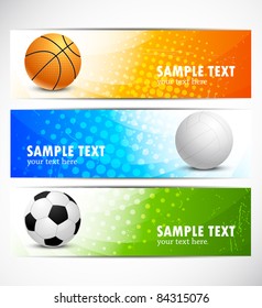 Set of sport banners