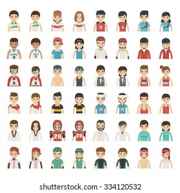 Set of sport characters , eps10 vector format