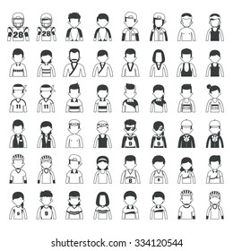 Set of sport characters , eps10 vector format