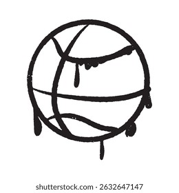 set of an Sport Equipment Graffiti Basketball Ball