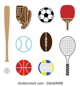 Set of Sport Equipment great for any use. Vector EPS10. Swimming Appearances