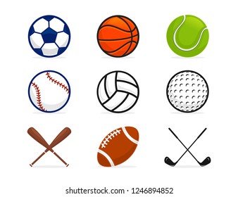 Set of sport equipment vector