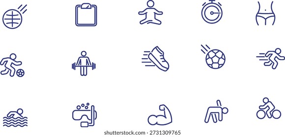Sport- und Trainingssymbol, Vektordesign, Fitness-Symbole