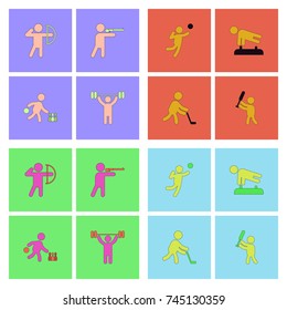 Set of sport game design vector