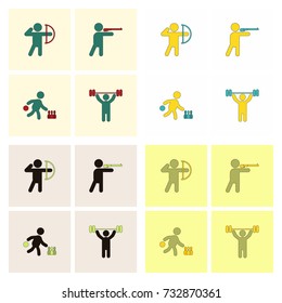 Set of sport games design vector