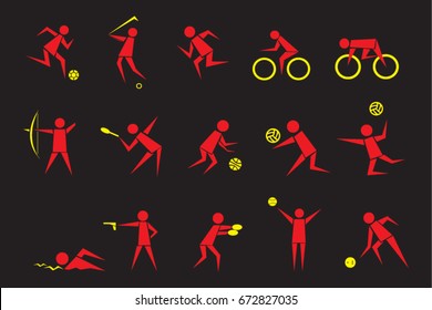 Set of sport icons.