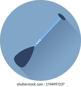 set of sport icons on sup board in flat style.
