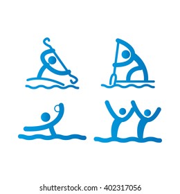 Set Sport Icons On White Background Stock Vector (Royalty Free ...