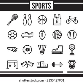 set of sport icons. vector