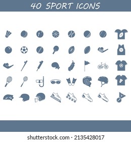 conjunto de íconos deportivos. vector