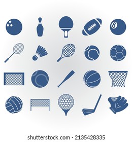 set of sport icons. vector