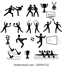 Set of sport icons. Vector illustration