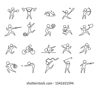 set of sport icons vector illustration