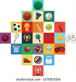 set of sport icons vector illustration