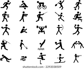 Set of sport icons, Vector illustration, design