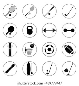 Set of sport icons, vector illustration