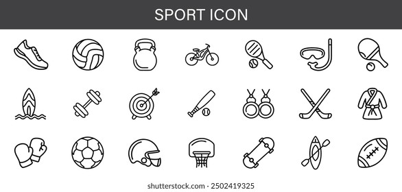 Set of sport icons. Vector Illustrations