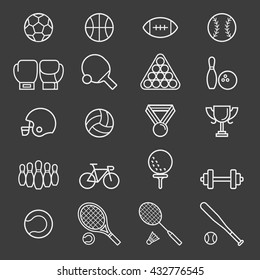 Set of sport icons. Vector Illustrations.