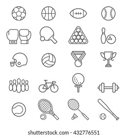 Set of sport icons. Vector Illustrations.