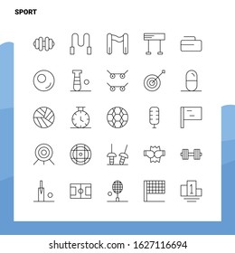 Set of Sport Line Icon set 25 Icons. Vector Minimalism Style Design Black Icons Set. Linear pictogram pack.