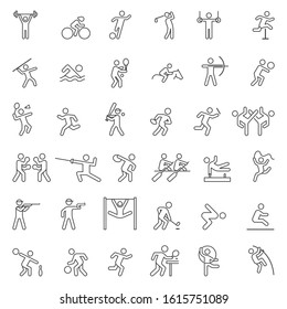 Set of sport line icons. Vector illustration.