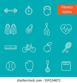 Set of sport line icons. Vector illustration. EPS8