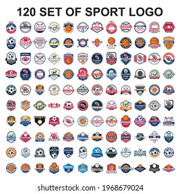 set of sport logo , set of ball tournament vector