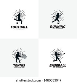 Set of Sport Logo Design Templates