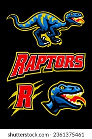 Set of Sport Raptor Mascot