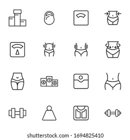 Set of sport related vector line icons. Premium linear symbols pack. Vector illustration isolated on a white background. Web symbols for web sites and mobile app. Trendy design.  