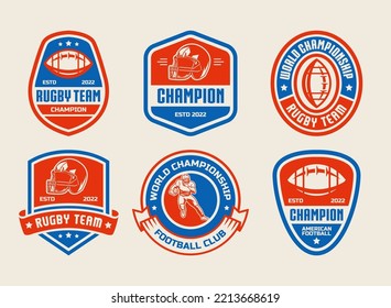 Set of Sport Rugby Logo. American style.