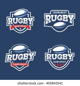Set of Sport Rugby Logo. American style.