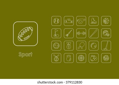 Set of sport simple icons