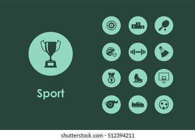 Set of sport simple icons