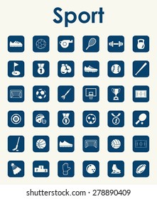 It is a set of sport simple web icons