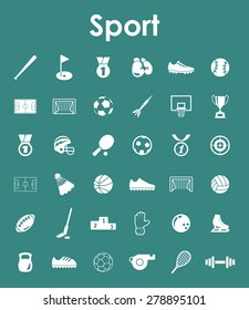 It is a set of sport simple web icons