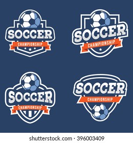 Set of Sport Soccer Logo. American style.