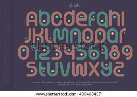 set of sport style alphabet letters and numbers over paper background. vector, dynamic, stylish font type design. running track concept typesetting. athletic sports competition typeface