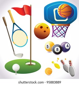 Set of sport symbols.