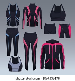 Set of sport wear collection
