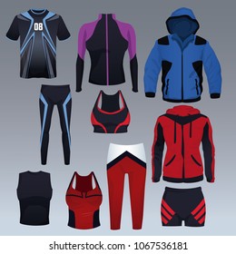 Set of sport wear collection