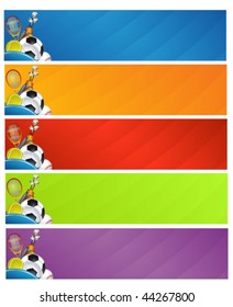 set of sport web banners