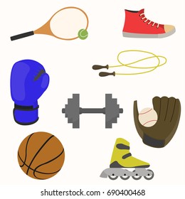 Set of sporting goods