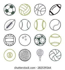set of sports balls