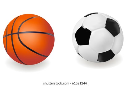 Set von Sportbällen. Vektorgrafik.