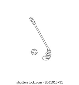 A set of sports elements on a white background.