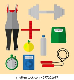 set of sports equipment
